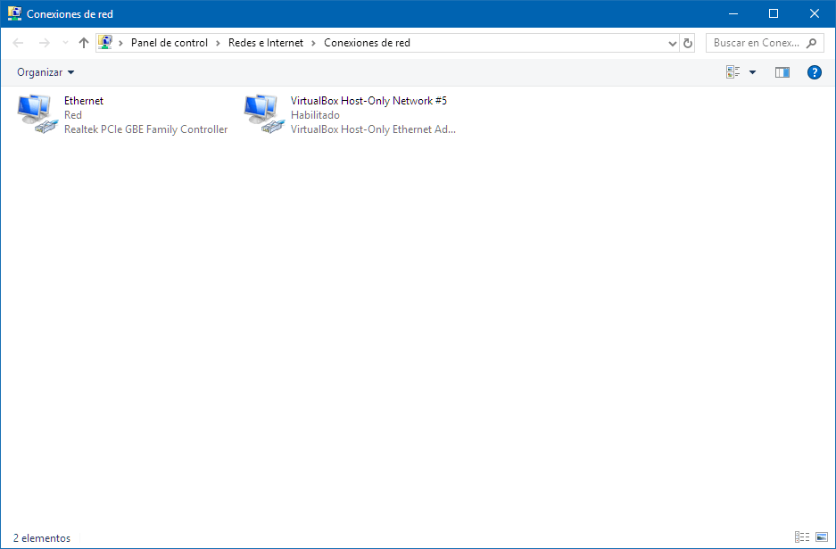 Conexiones de red en Windows 10
