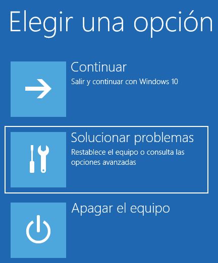 Solucionar problemas Windows 10