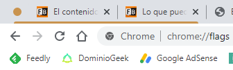 Pestañas agrupadas en Chrome
